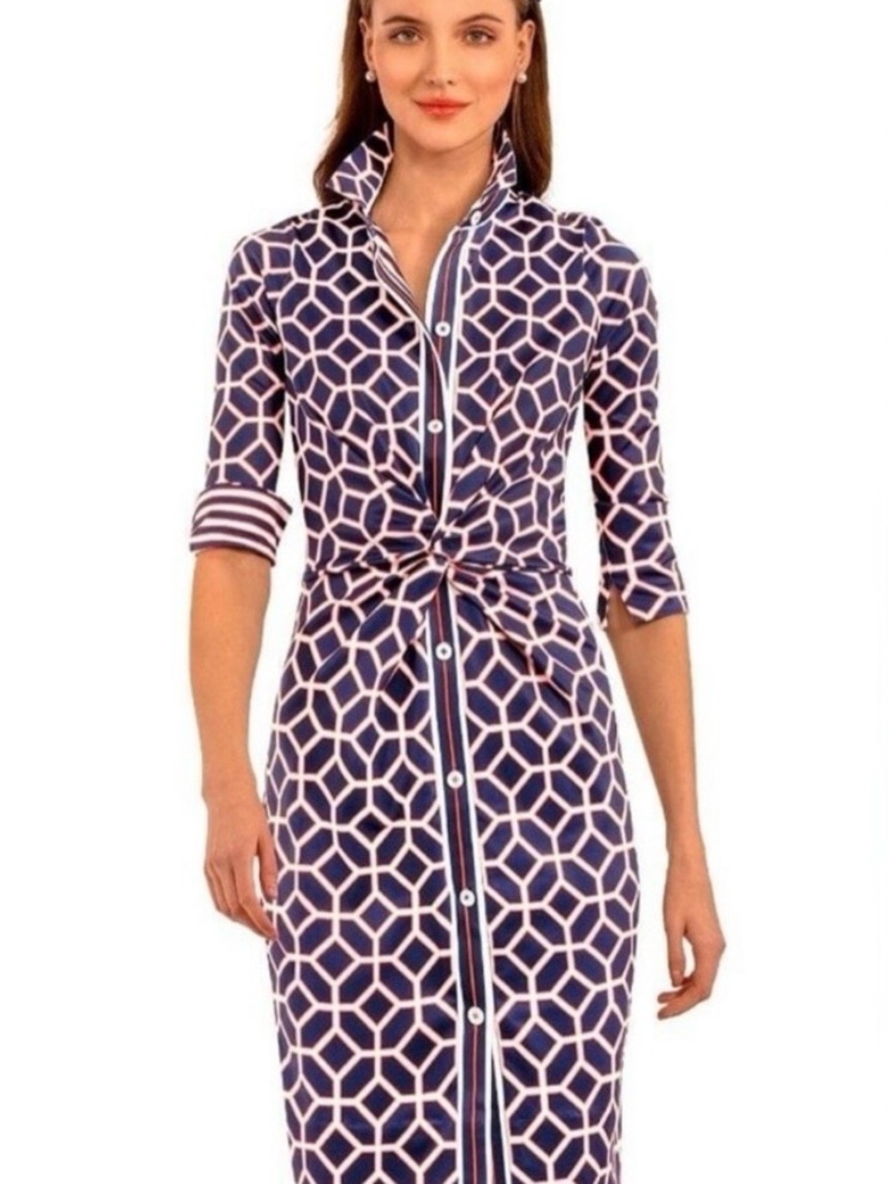 Gretchen Scott Designs Twist & Shout Dress in Lucy in the with Diamonds Print